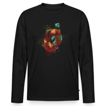 Boxing boxing boxer - Men's Premium Organic Long Sleeve Shirt - black - Front - Nico (187cm)