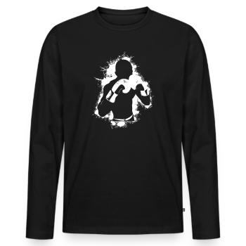 Boxe Boxer Boxer Boxer - T-shirt manches longues Premium bio Homme - noir - Devant - Nico (187cm)