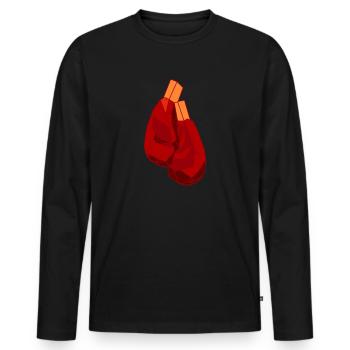 Boxing boxing boxer - Men's Premium Organic Long Sleeve Shirt - black - Front - Nico (187cm)