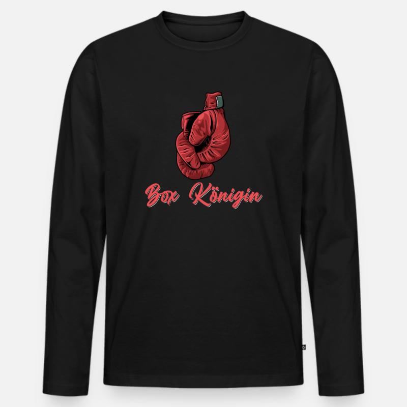 Boxen Boxkampf Boxer - Männer Premium Bio Langarmshirt - Schwarz