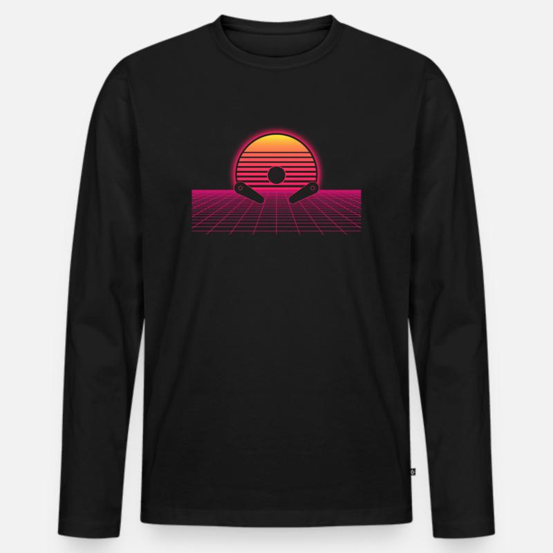 Pinball Flipper - Männer Premium Bio Langarmshirt - Schwarz