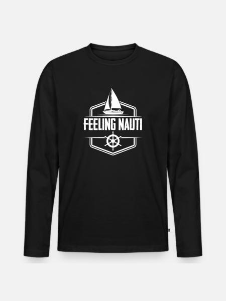 Sailing Sailboat Captain Sailor - Men's Premium Organic Long Sleeve Shirt - black
