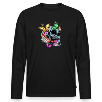 Butterfly Butterfly - Men's Premium Organic Long Sleeve Shirt - black - Front - Nico (187cm)