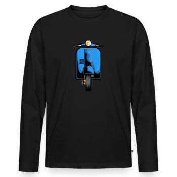 Scooter scooter mobylette scooter - T-shirt manches longues Premium bio Homme - noir - Devant - Nico (187cm)