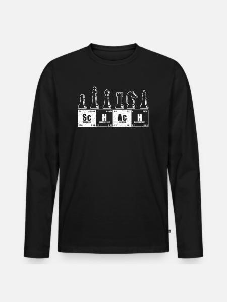 chess - Men's Premium Organic Long Sleeve Shirt - black
