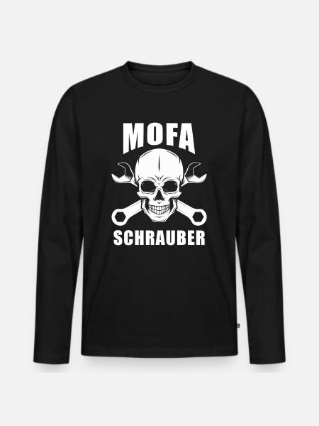 Visseuse mobylette - T-shirt manches longues Premium bio Homme - noir