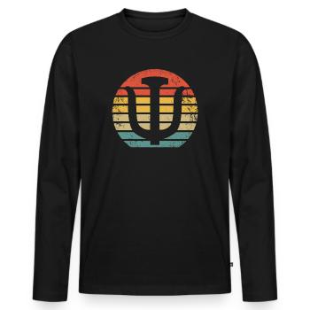 Retro Psychotherapy Vintage Psychotherapist - Men's Premium Organic Long Sleeve Shirt - black - Front - Nico (187cm)