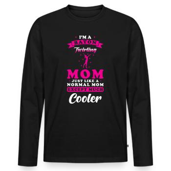 Twirling Mom Sport Twirl - Men's Premium Organic Long Sleeve Shirt - black - Front - Nico (187cm)