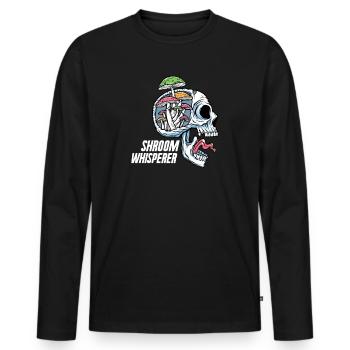 Champignons Cueilleurs de champignons Éponges Champignons Cueilleurs - T-shirt manches longues Premium bio Homme - noir - Devant - Nico (187cm)