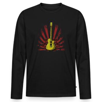 Electric Guitar Electric Guitar Guitarist Guitar Guitar - Men's Premium Organic Long Sleeve Shirt - black - Front - Nico (187cm)
