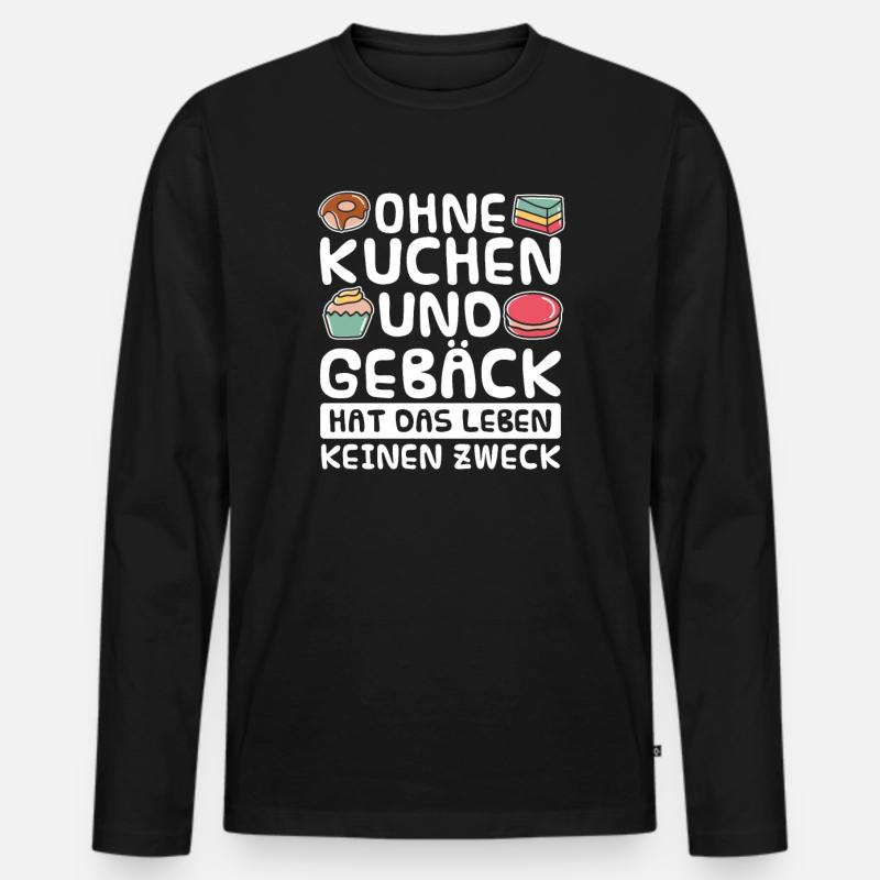 Bäcker Backen Konditor - Männer Premium Bio Langarmshirt - Schwarz