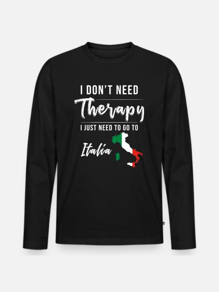 Italy saying Italy vacation - Men's Premium Organic Long Sleeve Shirt - black
