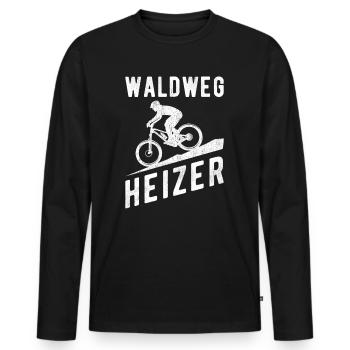 Downhill Waldweg Heizer - T-shirt manches longues Premium bio Homme - noir - Devant - Nico (187cm)