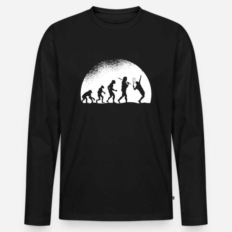 Evolution Tennis - Männer Premium Bio Langarmshirt - Schwarz