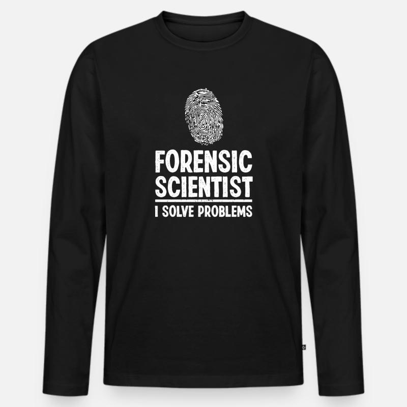 Forensik Forensiker - Männer Premium Bio Langarmshirt - Schwarz