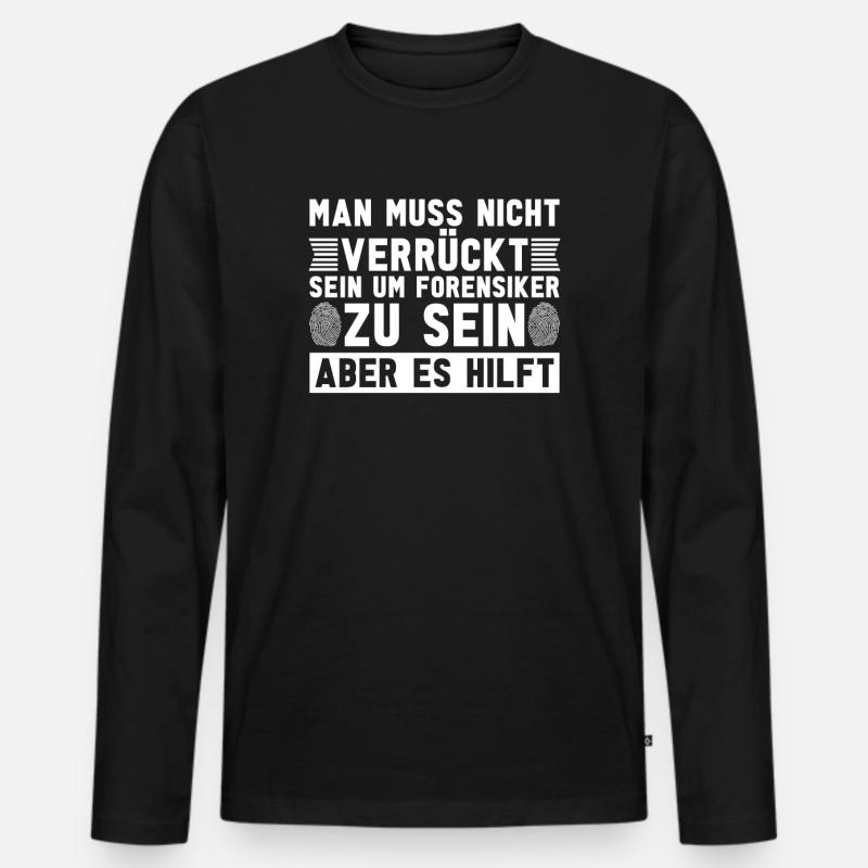 Forensik Forensiker - Männer Premium Bio Langarmshirt - Schwarz