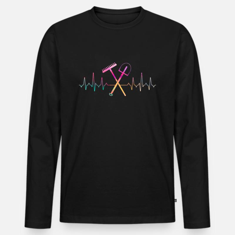 Gärtner - Männer Premium Bio Langarmshirt - Schwarz