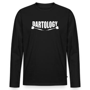 Dart Darter Dartsport - Männer Premium Bio Langarmshirt - Schwarz - Vorne - Nico (187cm)