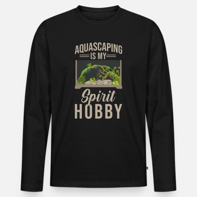 Aquascaping - Männer Premium Bio Langarmshirt - Schwarz