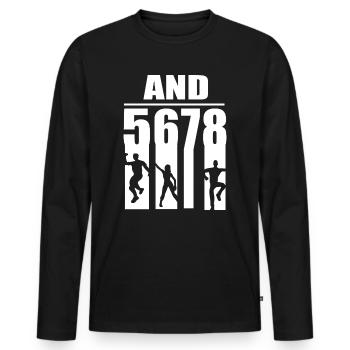 Danse Danse Danse - T-shirt manches longues Premium bio Homme - noir - Devant - Nico (187cm)