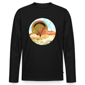 Paragliding Paragliding Paragliding Paragliding - Men's Premium Organic Long Sleeve Shirt - black - Front - Nico (187cm)