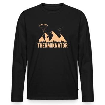 Paragliding Paragliding Paragliding Paragliding - Men's Premium Organic Long Sleeve Shirt - black - Front - Nico (187cm)