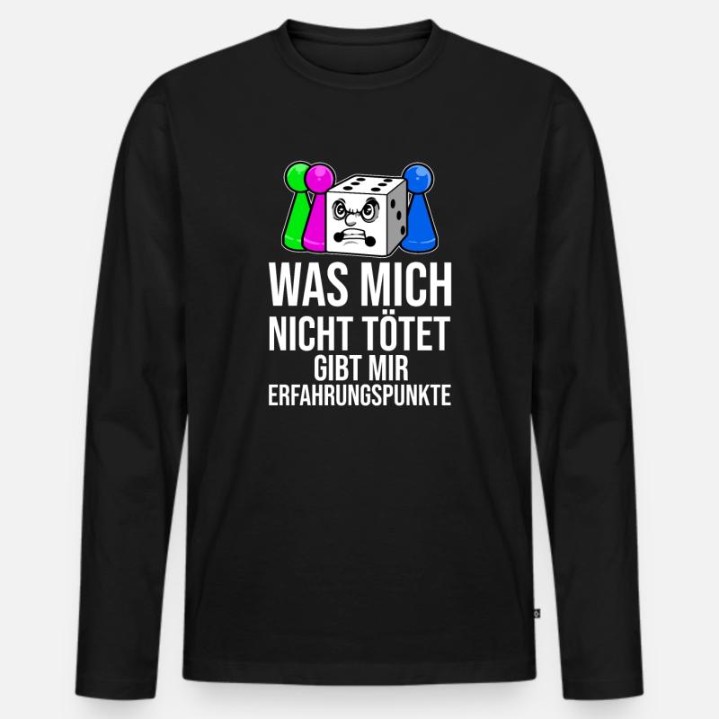 Brettspiel - Männer Premium Bio Langarmshirt - Schwarz