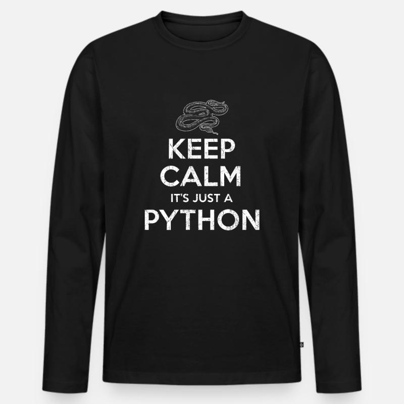 Serpent python - T-shirt manches longues Premium bio Homme - noir