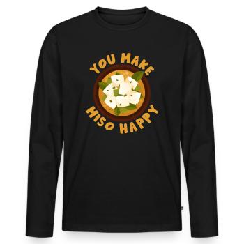 Sushi - Männer Premium Bio Langarmshirt - Schwarz - Vorne - Nico (187cm)