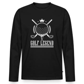 Golfeur Golf golf golf golf - T-shirt manches longues Premium bio Homme - noir - Devant - Nico (187cm)