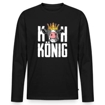 Agriculture Agriculture - T-shirt manches longues Premium bio Homme - noir - Devant - Nico (187cm)