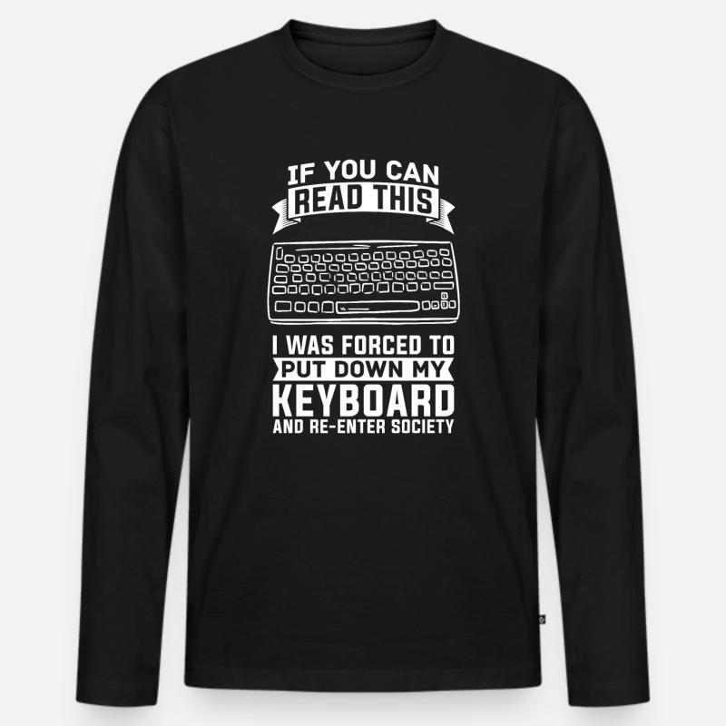 Programmer Coder Software Developer - Men's Premium Organic Long Sleeve Shirt - black