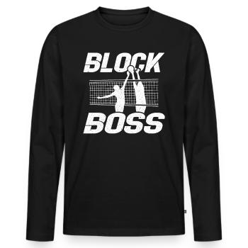Volleyball Beach Volleyball - Men's Premium Organic Long Sleeve Shirt - black - Front - Nico (187cm)