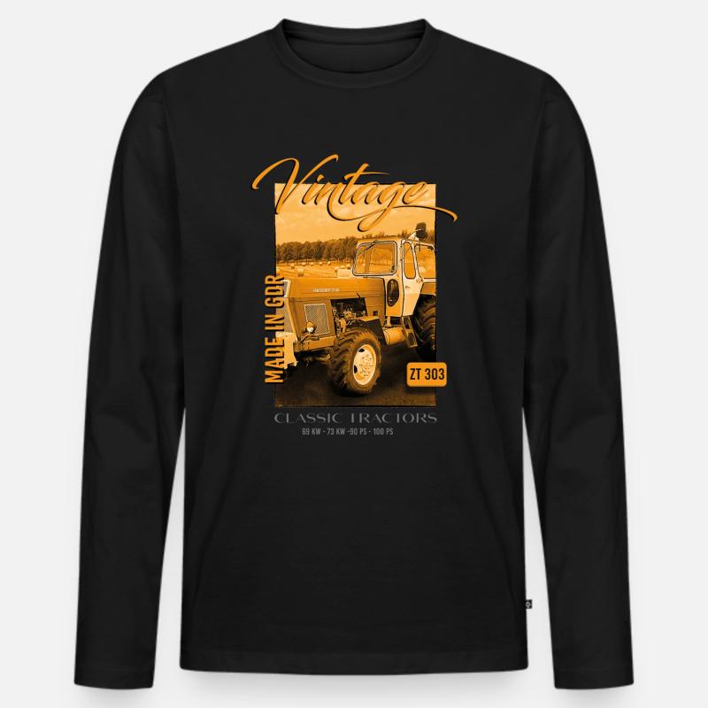 ZT 303 - Männer Premium Bio Langarmshirt - Schwarz