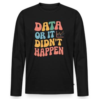 Data Analyst Data Scientist Data Engineer - - Men's Premium Organic Long Sleeve Shirt - black - Front - Nico (187cm)