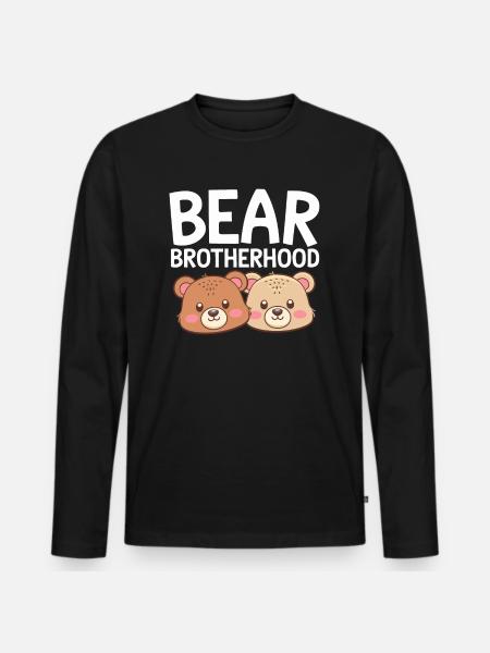 Bears Groups Design Bears Brotherhood - Men's Premium Organic Long Sleeve Shirt - black