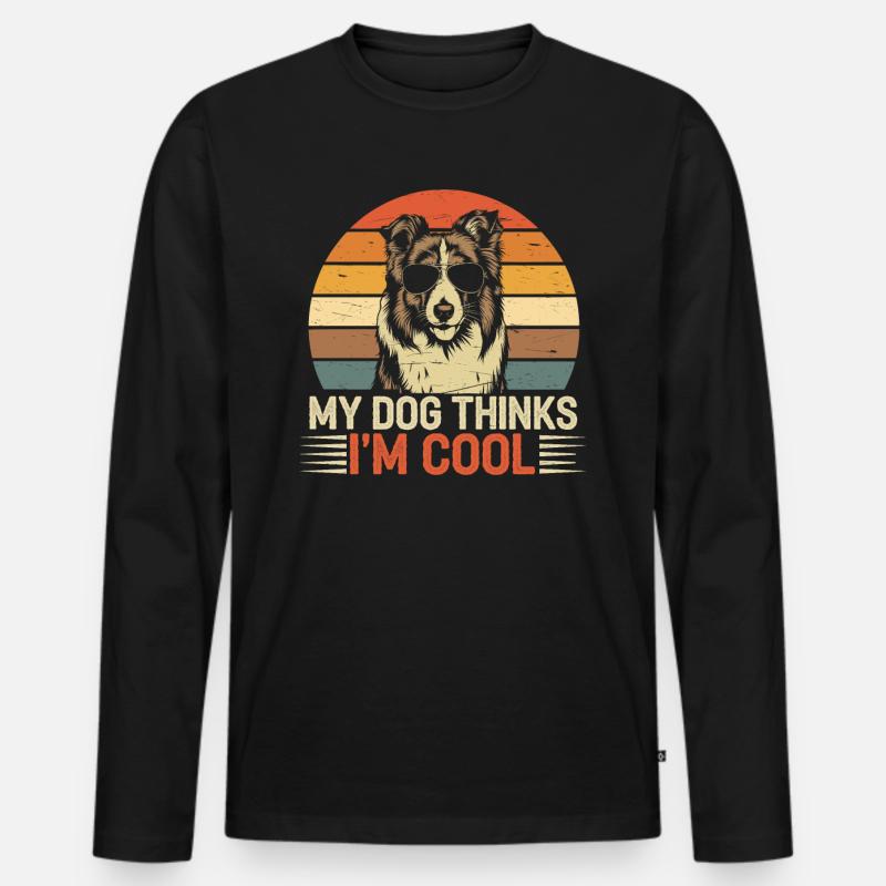 Shetland Sheepdog Sheltie Besitzer Geschenk - Männer Premium Bio Langarmshirt - Schwarz