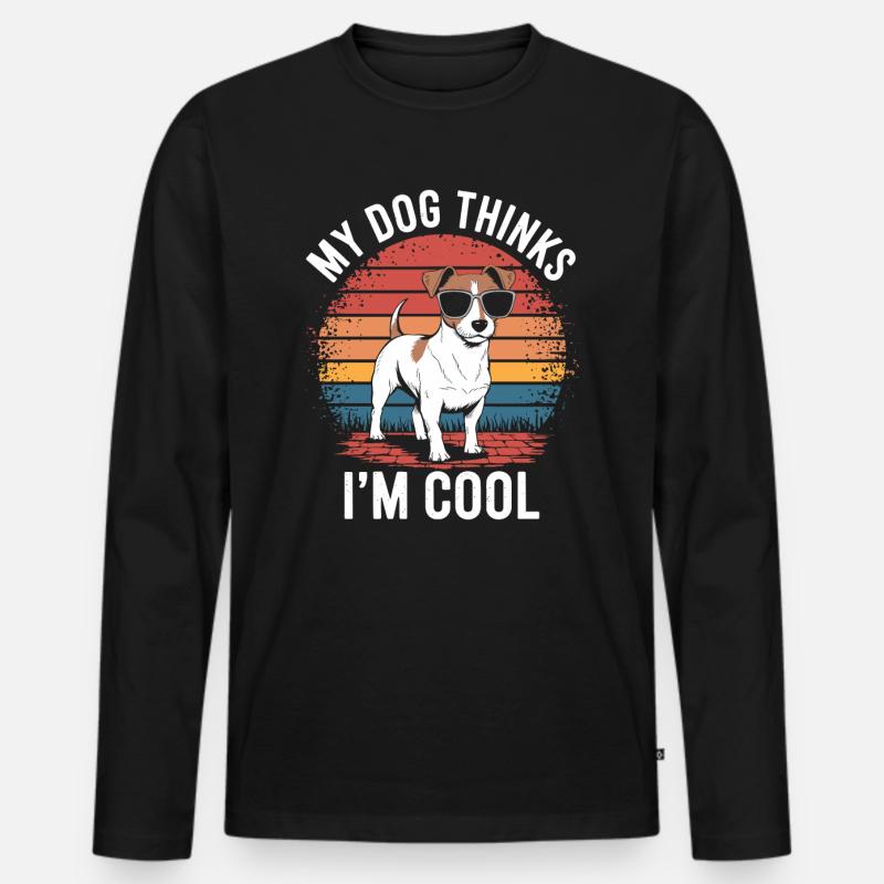 Jack Russell Terrier Besitzer - Männer Premium Bio Langarmshirt - Schwarz