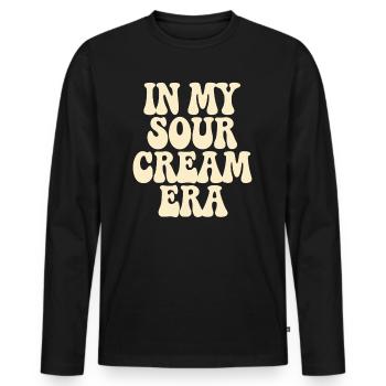In My Sour Cream Era For Sour Cream Food Sauce - Men's Premium Organic Long Sleeve Shirt - black - Front - Nico (187cm)