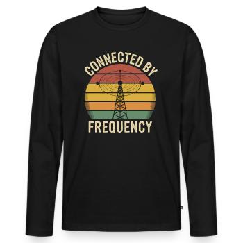 Amateurfunker Verbunden Durch Frequenz - Männer Premium Bio Langarmshirt - Schwarz - Vorne - Nico (187cm)