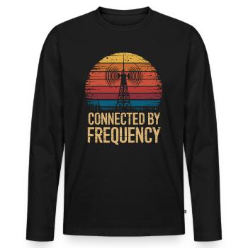 Amateurfunker Verbunden Durch Frequenz - Männer Premium Bio Langarmshirt - Schwarz - Vorne - Nico (187cm)