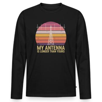 Antenne radio amateur Mon antenne est - T-shirt manches longues Premium bio Homme - noir - Devant - Nico (187cm)
