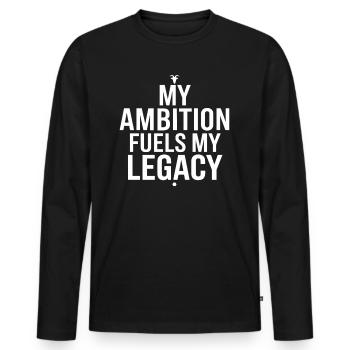 Signe du zodiaque Capricorne : Mon ambition anime mon - T-shirt manches longues Premium bio Homme - noir - Devant - Nico (187cm)