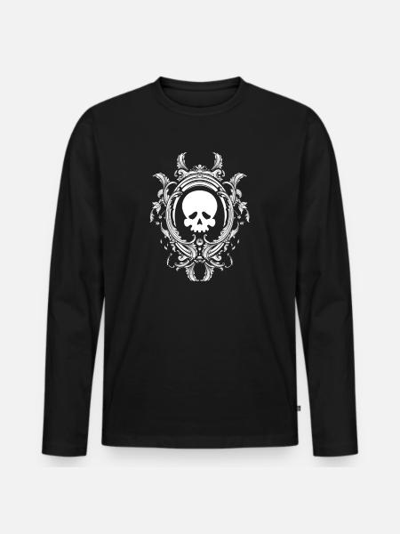 Skull - Men's Premium Organic Long Sleeve Shirt - black