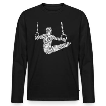 Gymnastics Gymnastics Ring Gymnastics Fingerprint Boys - Men's Premium Organic Long Sleeve Shirt - black - Front - Nico (187cm)