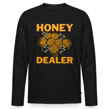 Honey Dealer Beekeeper Bee Lover Honey - Männer Premium Bio Langarmshirt - Schwarz - Vorne - Nico (187cm)