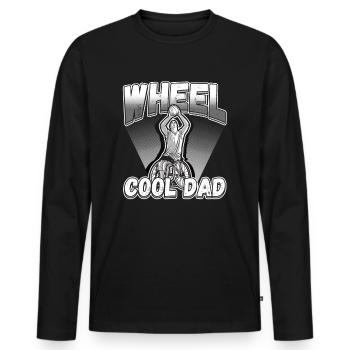 Handicap Wheelchair Design for an Amputation - Men's Premium Organic Long Sleeve Shirt - black - Front - Nico (187cm)