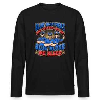 Conception de l’application de la loi pour un agent de police - T-shirt manches longues Premium bio Homme - noir - Devant - Nico (187cm)