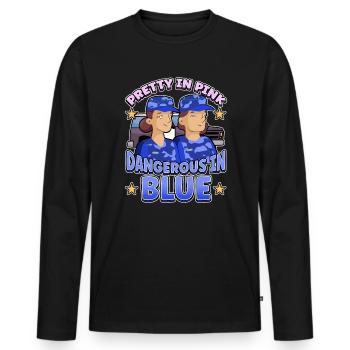 Conception de l’application de la loi pour un agent de police - T-shirt manches longues Premium bio Homme - noir - Devant - Nico (187cm)
