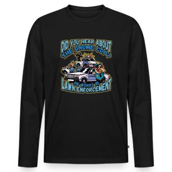 Conception de l’application de la loi pour un agent de police - T-shirt manches longues Premium bio Homme - noir - Devant - Nico (187cm)